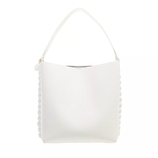 Stella McCartney Frayme Embossed Grainy Tote Bag Pure White Hobo Bag