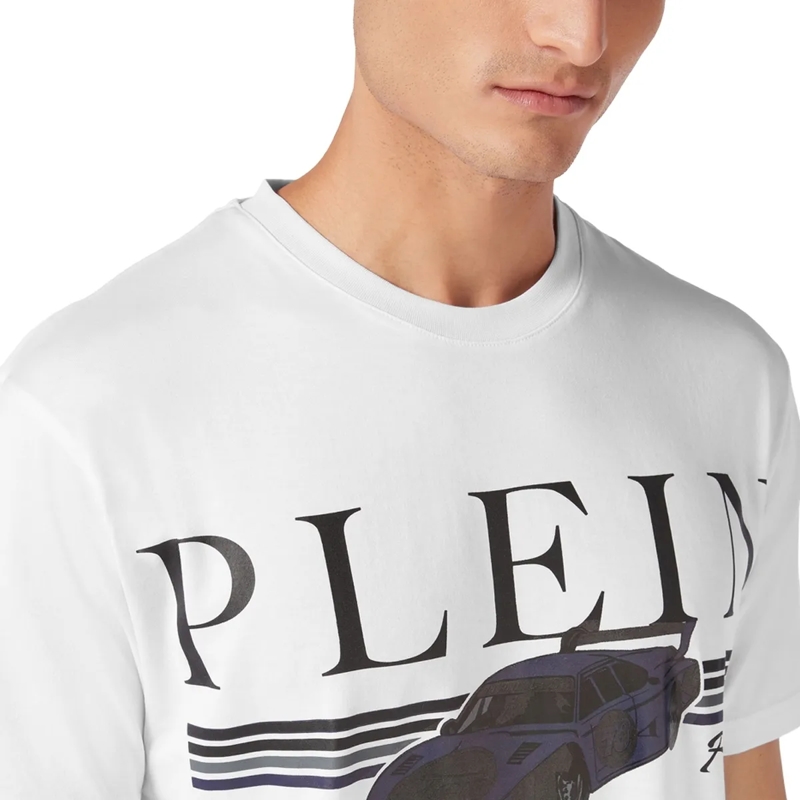 Philipp Plein T-Shirt T-Shirt Racing weiss(Image 9)