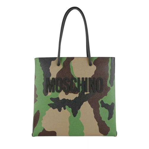 Moschino Camouflage Tote Bag Leather Multicolor Draagtas