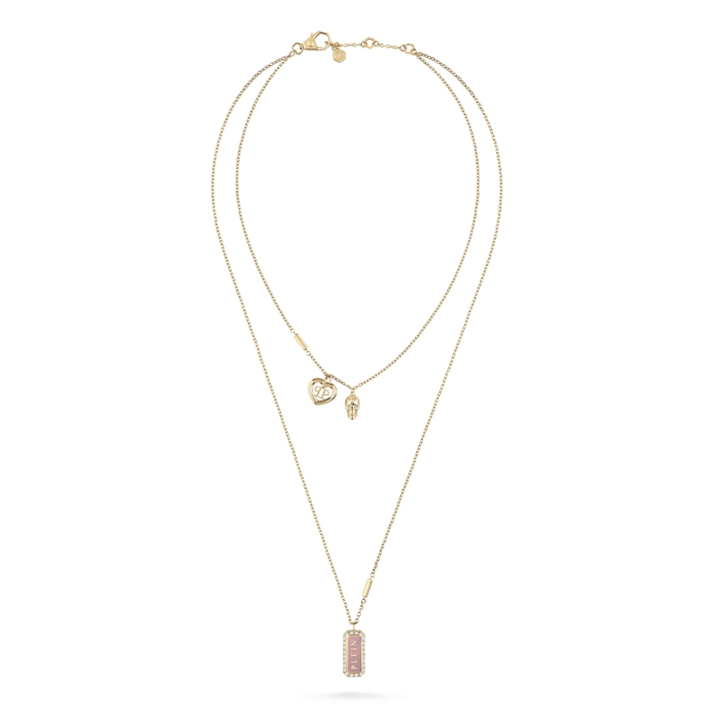 Philipp Plein Mittellange Halskette Halskette Plein Tag gold