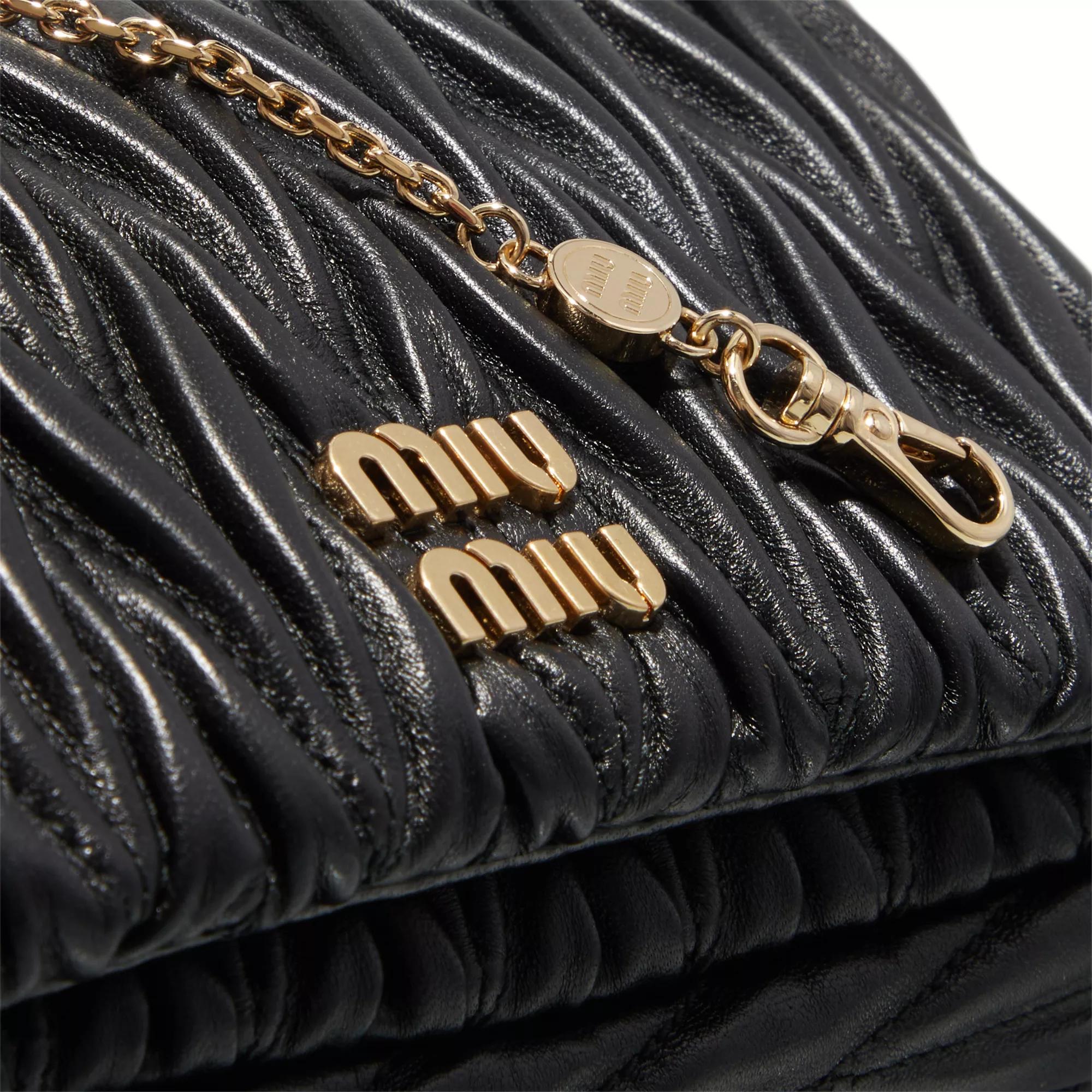 Miu Crossbody bags Mini Bag In Matelassé Nappa Leather in zwart