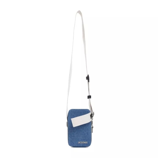 Jacquemus Le Cuerda Vertical Blue Cotton Bag Blue Axelremsväska