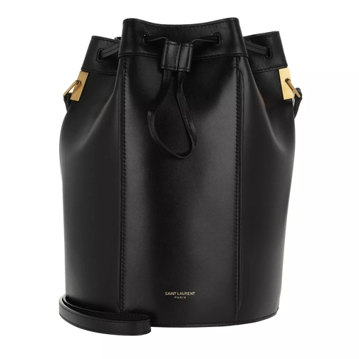 Saint Laurent Talitha Medium Bucket Bag Smooth Leather Black Bucket Bag
