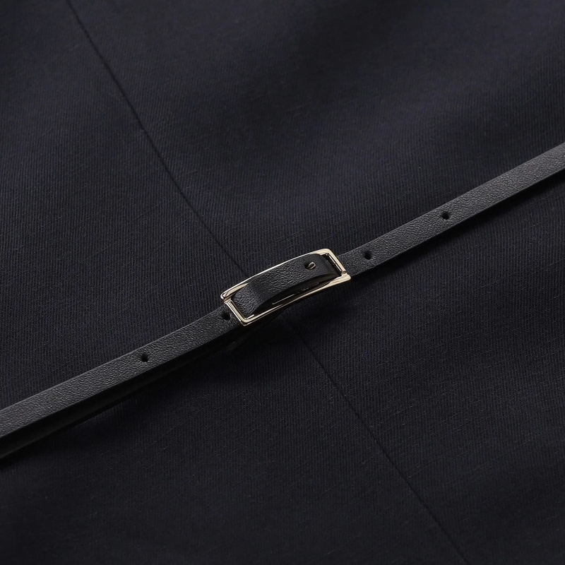 Fabiana Filippi Maxikleid Maxikleid aus Leinenmix dunkelblau(Image 4)