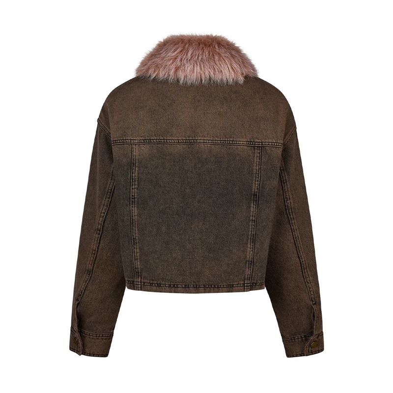 Marc Aurel Jacke Jeansjacke- Rückenpasse- Ärmelmanschette mit Kn braun(Image 5)