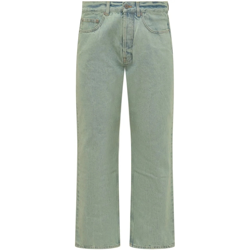 Palm Angels Jeans Boyfriend Jeans OverDye grün