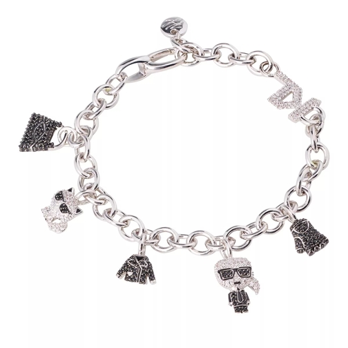 Karl Lagerfeld K/Ikonik Pave Charms Bracelet A290 Silver Bracelet