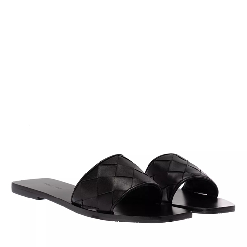 What For Samo Flats Soft Leather Black Slip-in skor