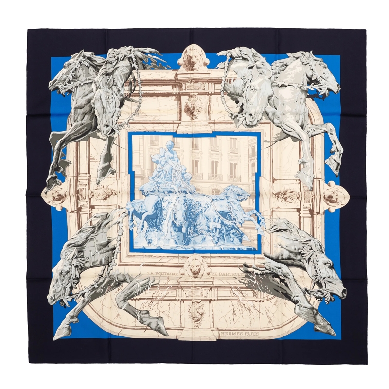 Hermès Halstuch Scarf marineblau