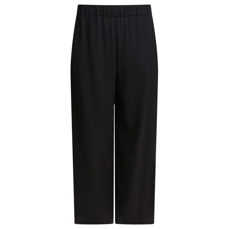 Max Mara  Wide-Leg Trousers With High Waist Black