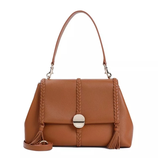 Chloé Camel Bull Leather Penelope Bag Brown Schoudertas