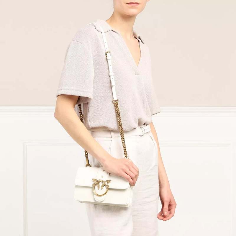 Pinko Crossbody Bag Love Mini Icon Simply 12 Cl Bianco Banco Antique Gold(Image 2)