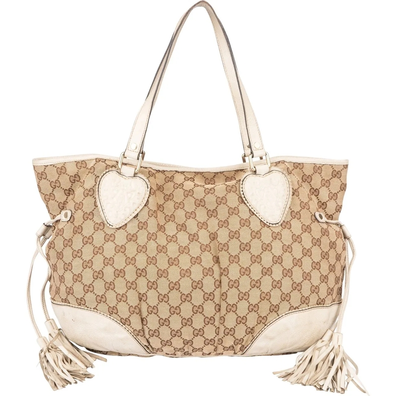 Gucci Schultertasche Gucci GG Monogram Twin Heart Handbag mehrfarbig
