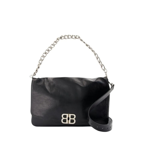 Balenciaga Bb Soft Flap L Shoulder Bag - Leather - Black Black Schoudertas