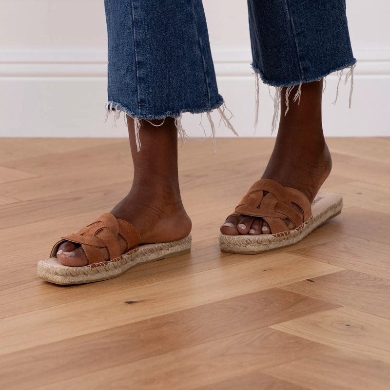 Espadrij l’originale Claquettes Tours Velour  Cognac(Image 2)