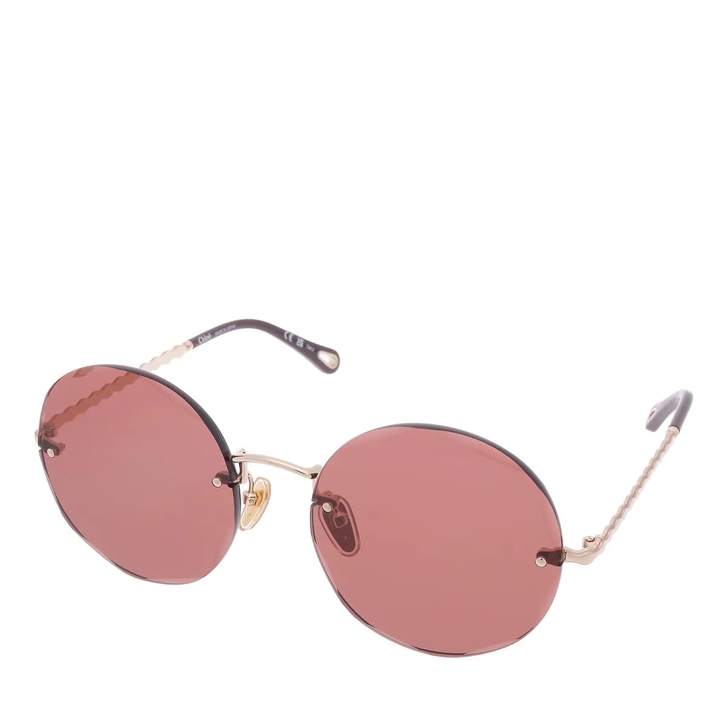 サングラス CHLOE Woman Sunglasses Gold CH0254S 002 Chloé CH0254S 002 Sunglasses Shiny Gold - eye-oo.com