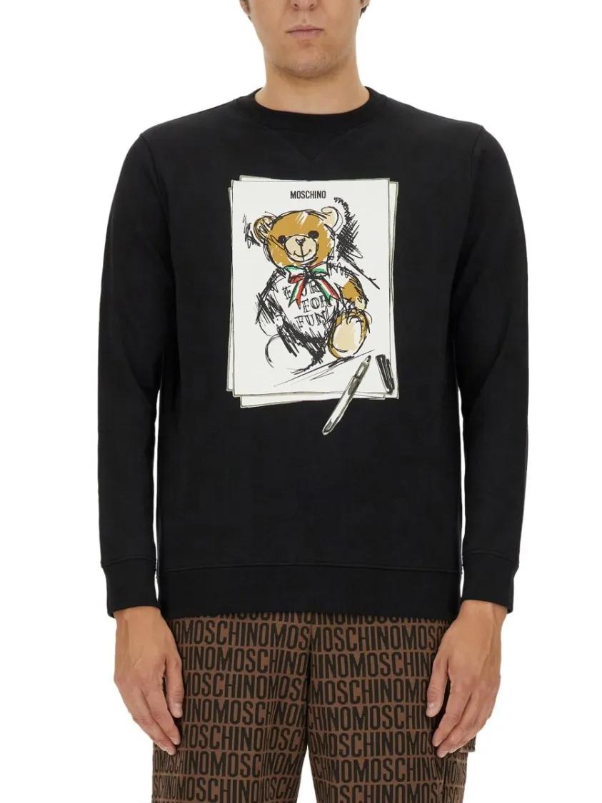 Thumbnail - Moschino - Teddy Bear Graphic Sweatshirt - Größe S - schwarz