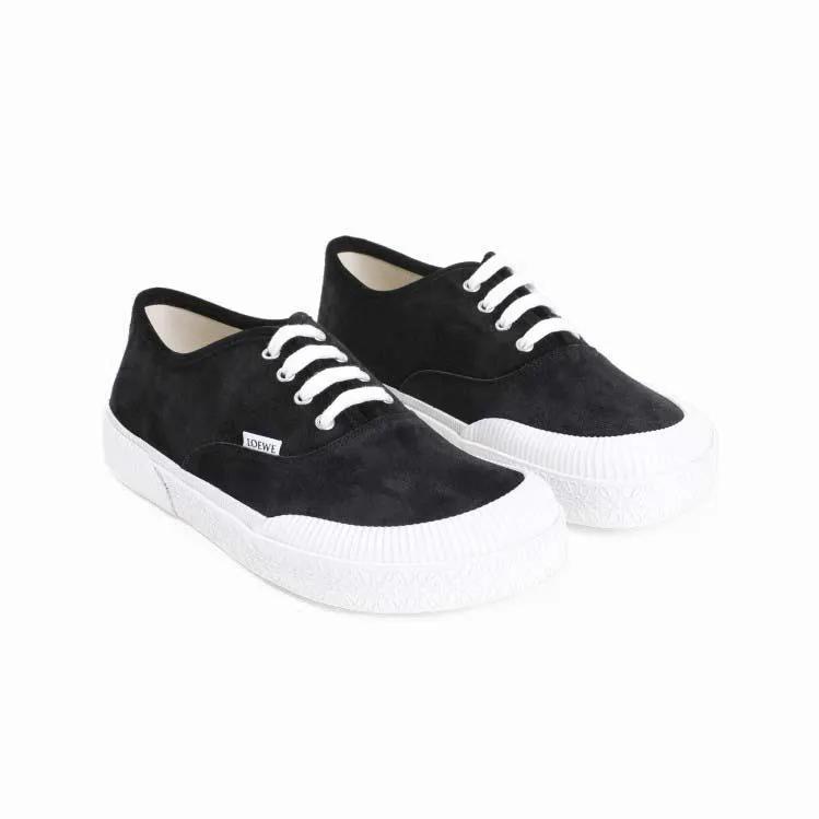 Loewe Low-Top Sneaker - Terra Vulca Black Calf Leather Sneakers - Gr. 43 (EU) - in Schwarz - für Damen