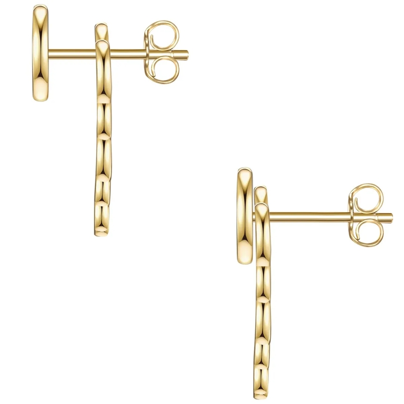 Glanzstücke München Ohrstecker Sterling Silber Ohrstecker Lotusblüte gold(Image 4)