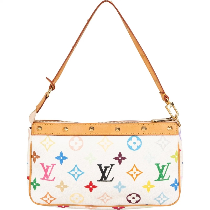 Louis Vuitton Tote Louis Vuitton Murakami Multicolor Pochette Accesso weiß