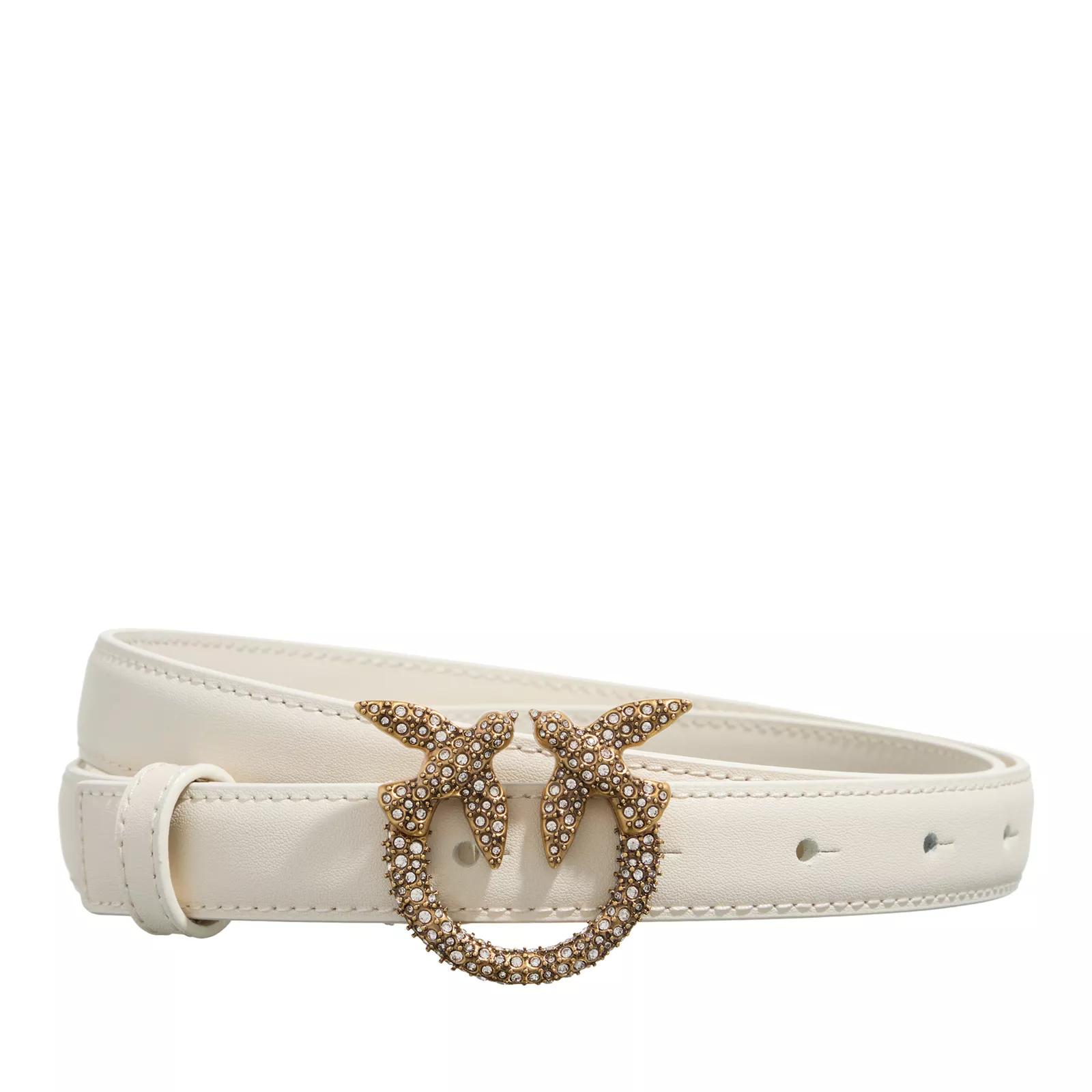 Pinko Gürtel - Love Berry H2 Belt - Gr. M - in Creme - für Damen