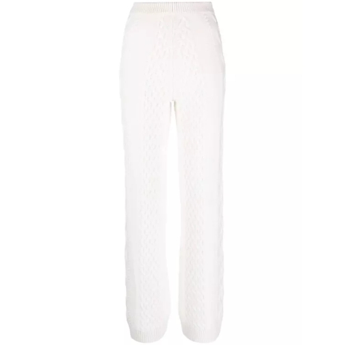 Lorena Antoniazzi White Cable Knit Pants White 