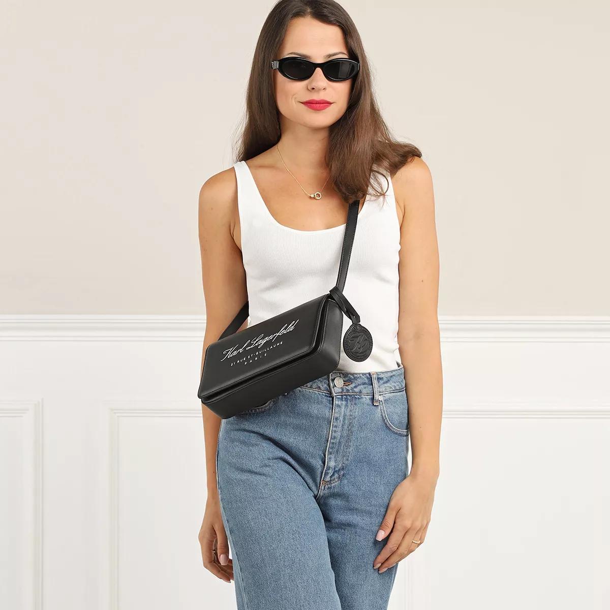 Hotel Karl Flap Shb Tech Leath Black Crossbody Bag