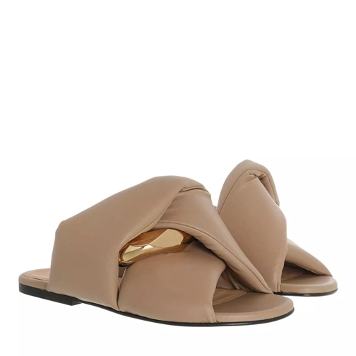J.W.Anderson Slide Fabric Nappa 7A4 Taupe Slip-in skor