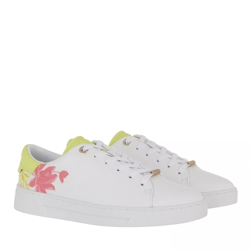 Ted Baker Keylie Sage Leather Cupsole Trainer White lage-top sneaker