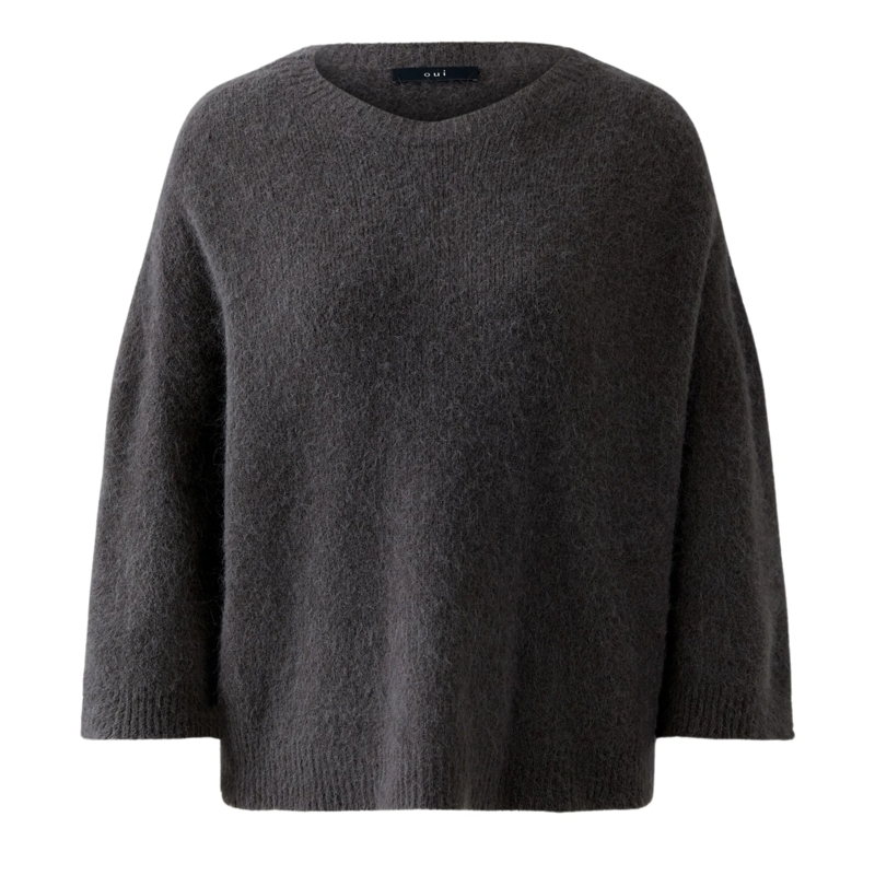 Oui Pullover Pullover dunkel-braun