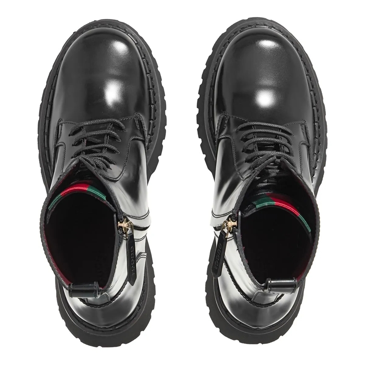 ブーツその他 GUCCI ANKLE BOOT WITH WEB DETAIL Gucci Boots With Web Detail Black | Ankle Boot