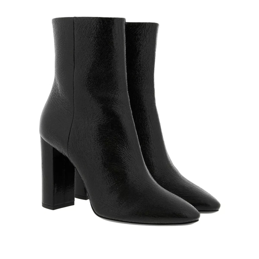 Saint Laurent Lou Ankle Boots Leather Black Stiefelette