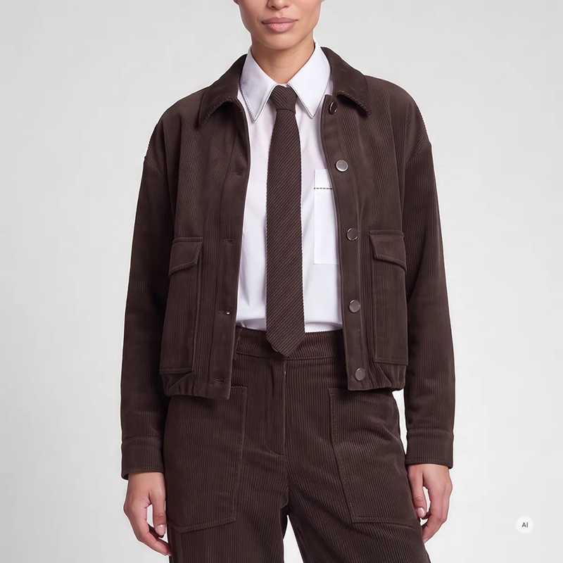 Marc Aurel Blazer Jacke- aufgesteppte Taschen und Patten- angeset braun(Image 3)