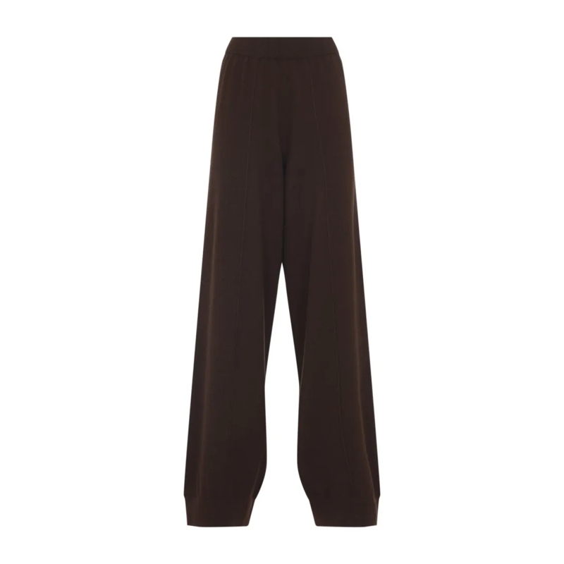 Fabiana Filippi  Wide-Leg Pants With High Waistband And Ribbed Hem Black