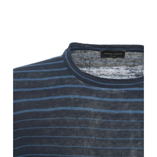 Roberto Collina T-shirts Striped t-shirt blau (Image 4)