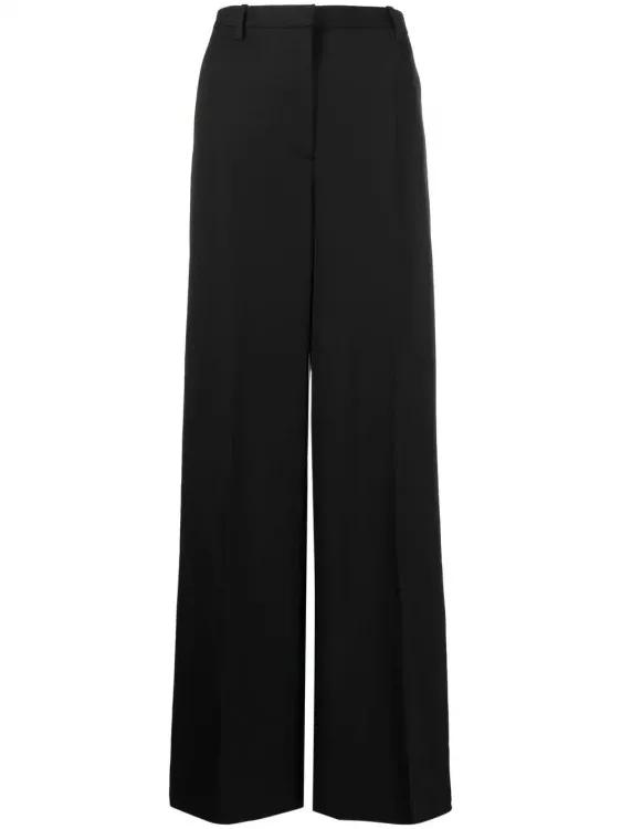 Versace - High-Waisted Wide-Leg Trousers - Größe 40 - black