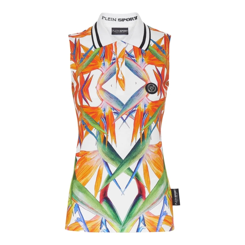 Plein Sport Top Poloshirt weiss