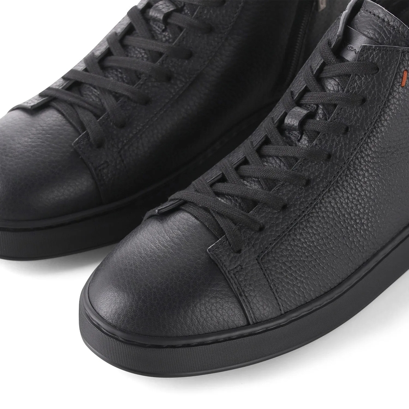 Santoni Schuhe Hohe Sneaker aus Leder schwarz(Image 3)