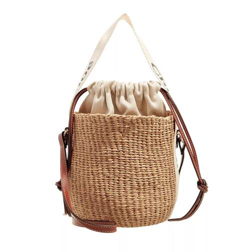 Chloé Woody Small Basket Bag Beige Bucket Bag