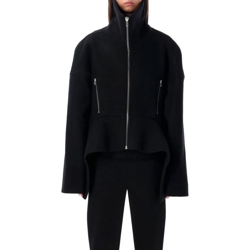 Rick Owens  Black Wool Draculimo Structured Jacket Black