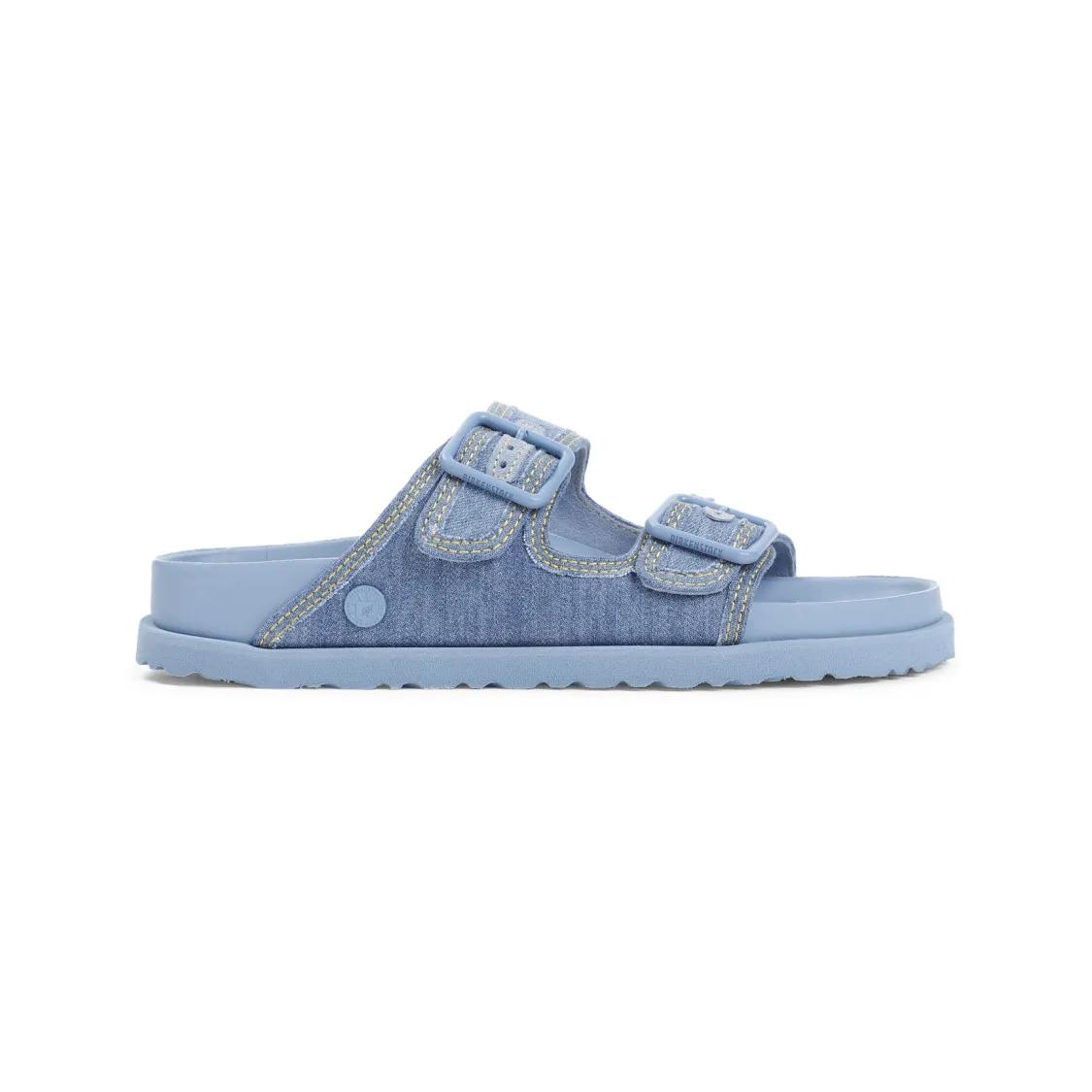 Birkenstock Sandalen & Sandaletten - Faded Denim Cotton Arizona Sandals - Gr. 39 (EU) - in Blau - für Damen