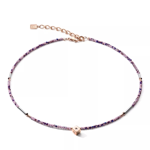 COEUR DE LION Necklace Bright Amethyst-Rose Gold Short Necklace