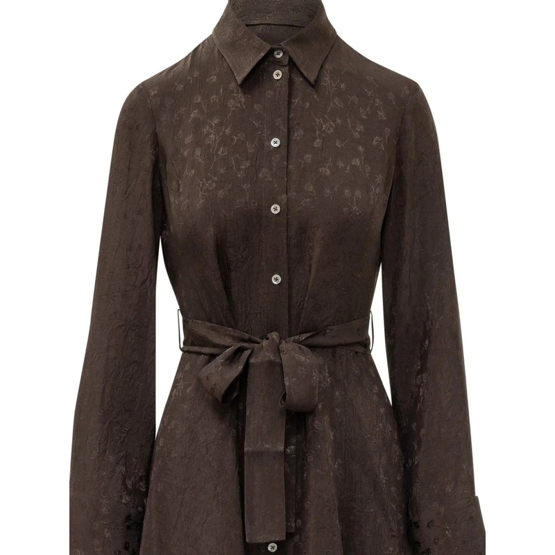 Pinko Maxikleid Abito Chemisier Agatea braun(Image 4)