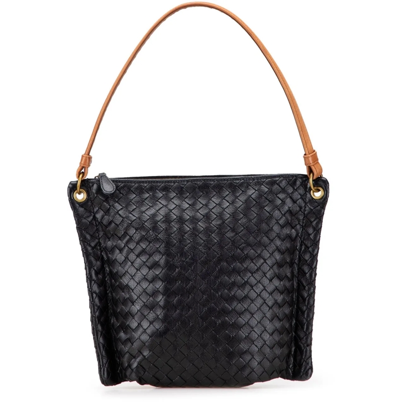Bottega Veneta Sac à bandoulière Nappa Intrecciato Shoulder Bag schwarz