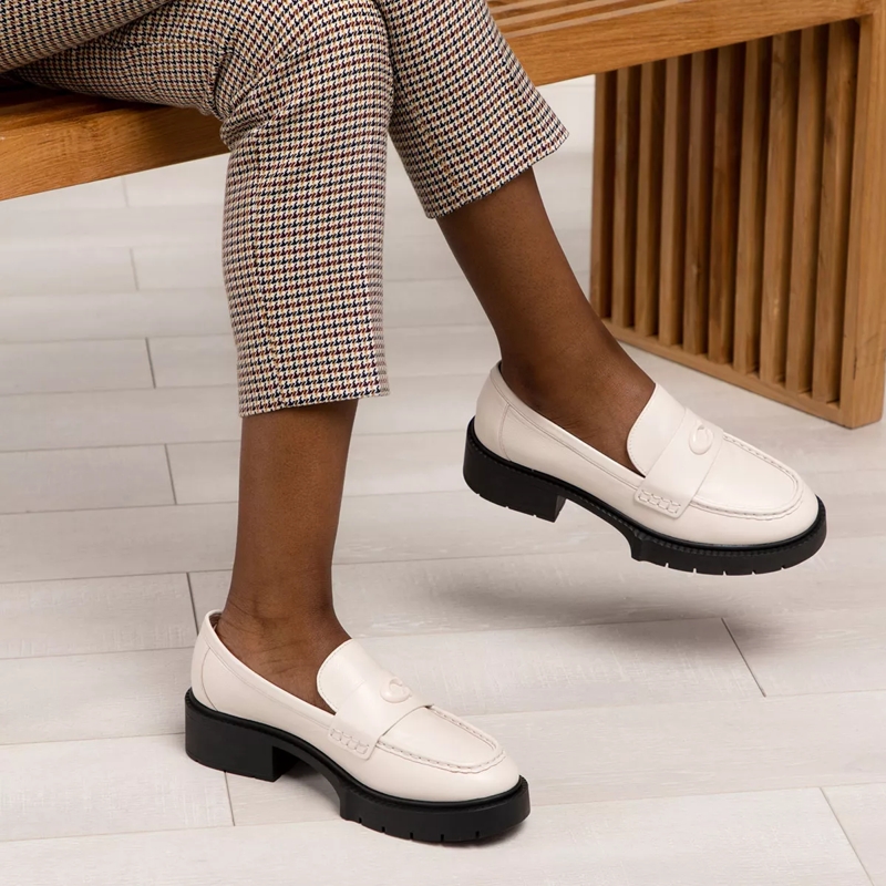 Coach Loafer Leah Leather Loafer Chalk(Image 2)