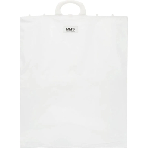 Maison Margiela Fourre-tout Mm6 Logo Tote Bag weiß