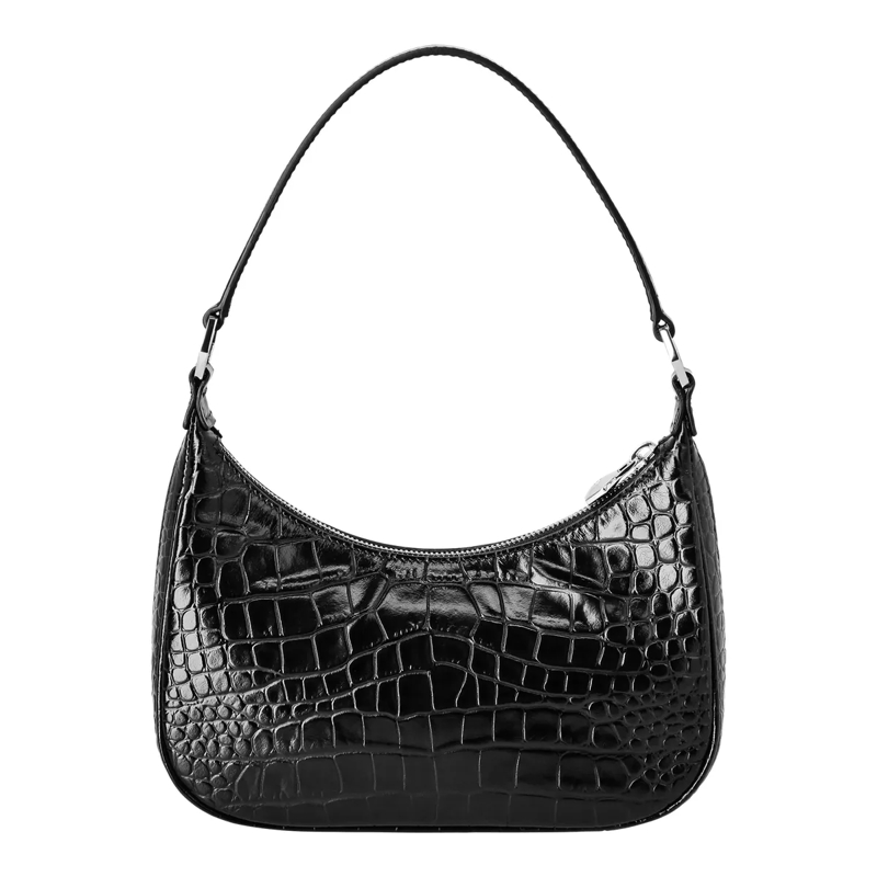 Philipp Plein Schultertasche Umhängetasche Cocco Crocco Geprägt schwarz(Image 2)