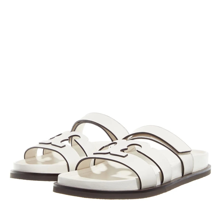 【関税&送料込】Tory Burch Ivory Leather Ines Sport Slippers Ines Sport Slide: Women's Designer Sandals | Tory Burch