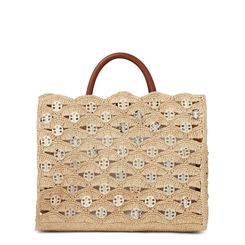 Paco Rabanne Tote Rafia Bag. Neutrals