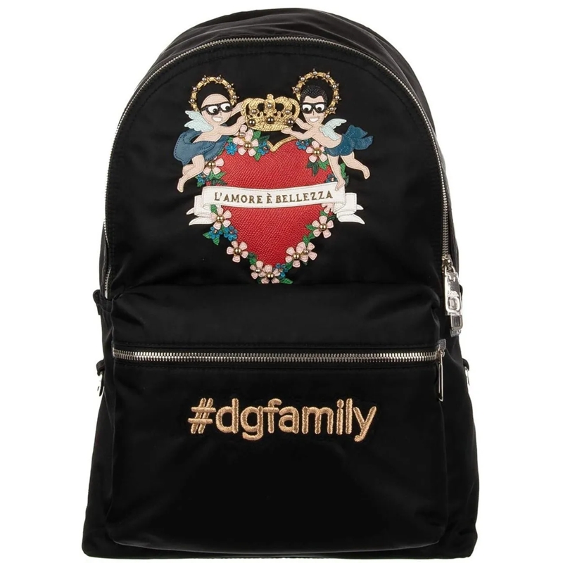 Dolce&Gabbana Rugzak Dolce & Gabbana Family Patch Backpack schwarz